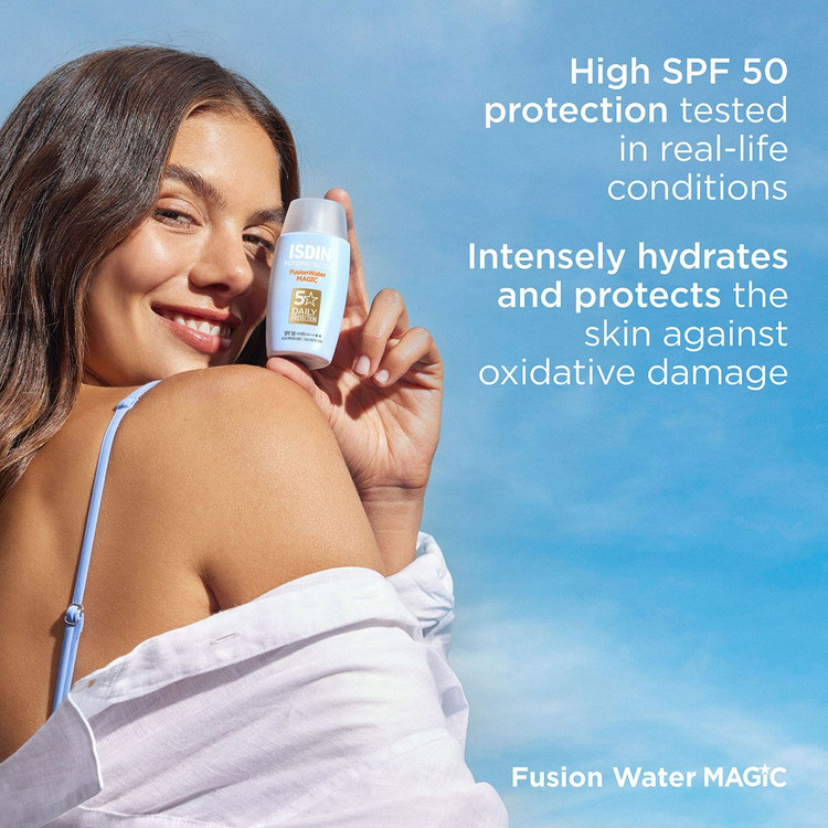 ضد آفتاب ایزدین فیوژن واتر بدون رنگ SPF50