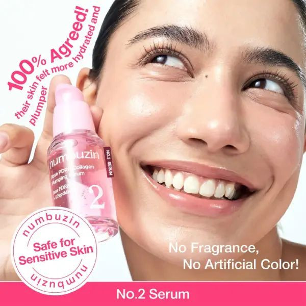 سرم حجیم کننده PDRN رز کلاژن پلامپینگ شماره 2 نامبوزین Numbuzin No.2 Rose PDRN Collagen Plumping